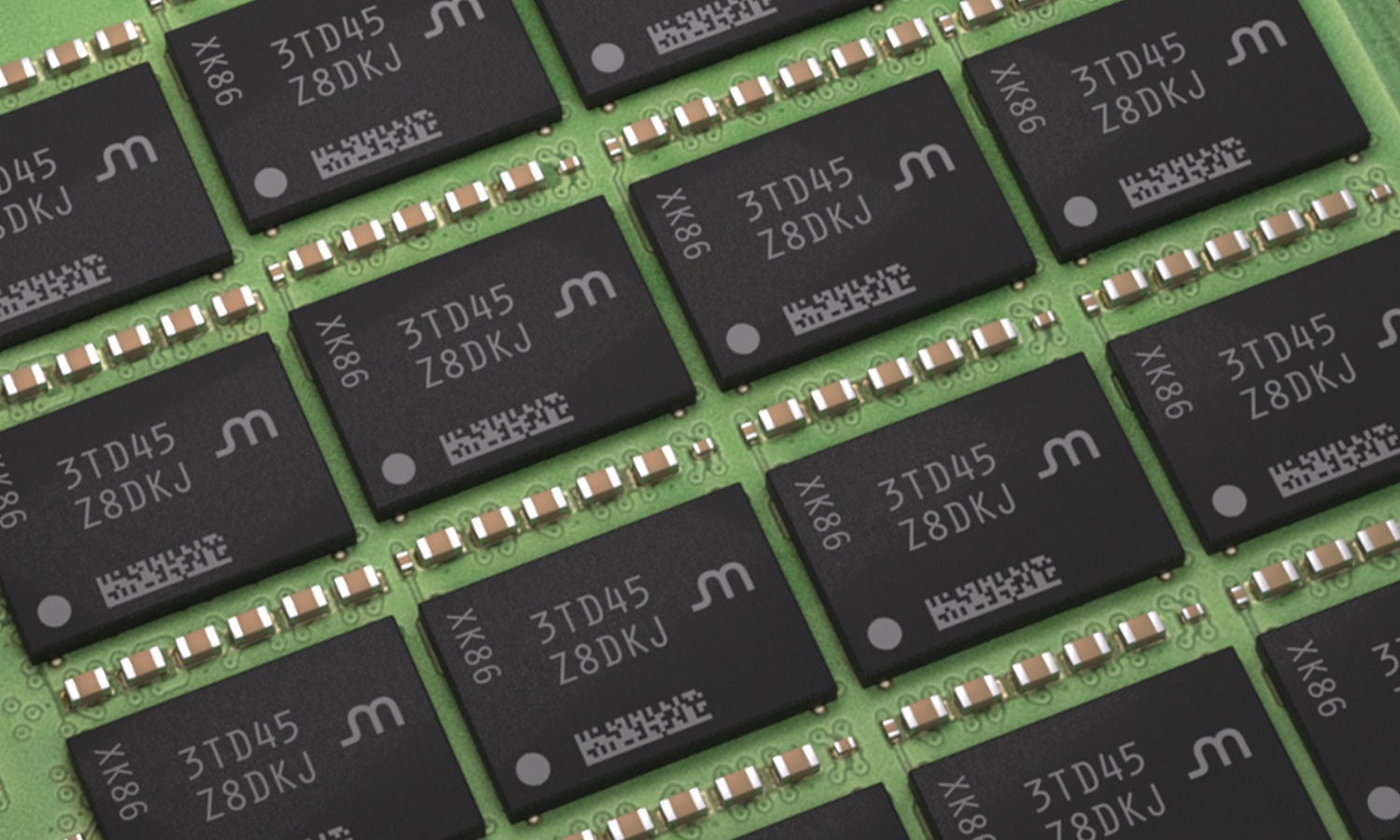 man viewing dna renderings on large monitor